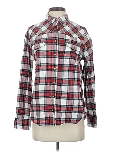 Pre-owned Jachs Girlfriend Long Sleeve Button Down Shirt In Red