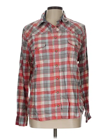 Pre-owned Jachs Girlfriend Long Sleeve Button Down Shirt In Red