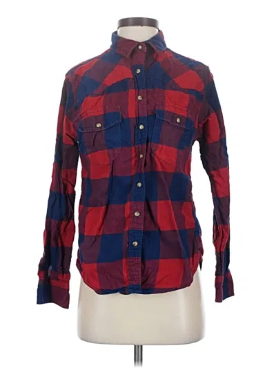 Pre-owned Jachs Girlfriend Long Sleeve Button Down Shirt In Red