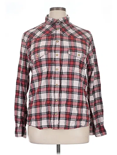 Pre-owned Jachs Girlfriend Long Sleeve Button Down Shirt In Red