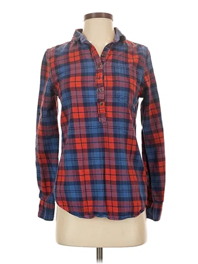 Pre-owned Jachs Girlfriend Long Sleeve Button Down Shirt In Red