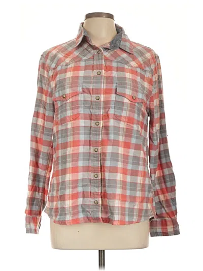 Pre-owned Jachs Girlfriend Long Sleeve Button Down Shirt In Red