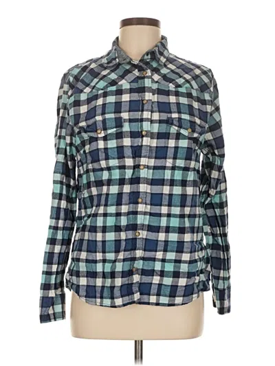 Pre-owned Jachs Girlfriend Long Sleeve Button Down Shirt In Teal