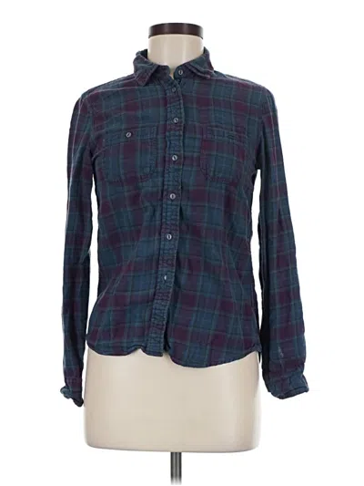 Pre-owned Jachs Girlfriend Long Sleeve Button Down Shirt In Teal