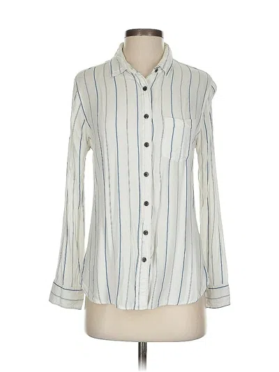 Pre-owned Jachs Girlfriend Long Sleeve Button Down Shirt In White