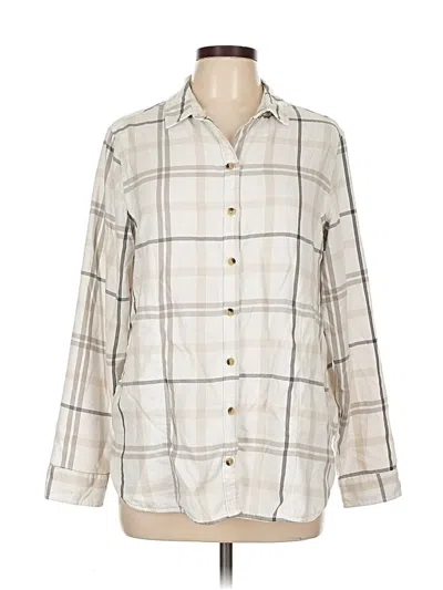 Pre-owned Jachs Girlfriend Long Sleeve Button Down Shirt In White