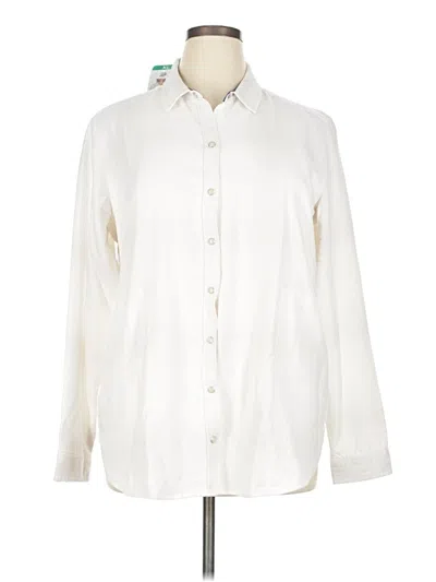 Pre-owned Jachs Girlfriend Long Sleeve Button Down Shirt In White