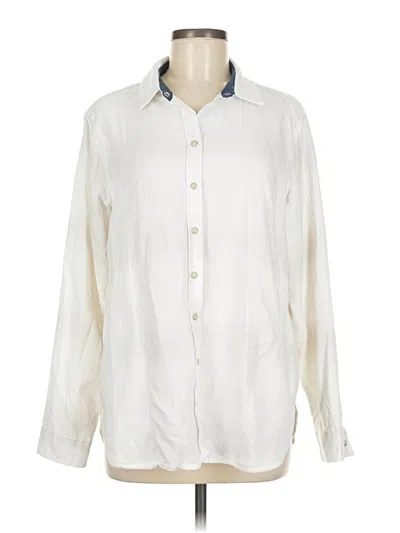 Pre-owned Jachs Girlfriend Long Sleeve Button Down Shirt In White