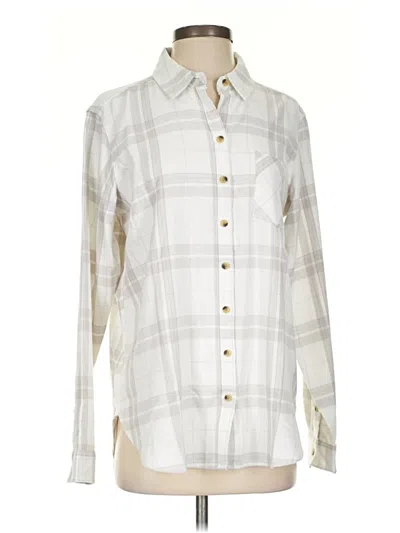 Pre-owned Jachs Girlfriend Long Sleeve Button Down Shirt In White