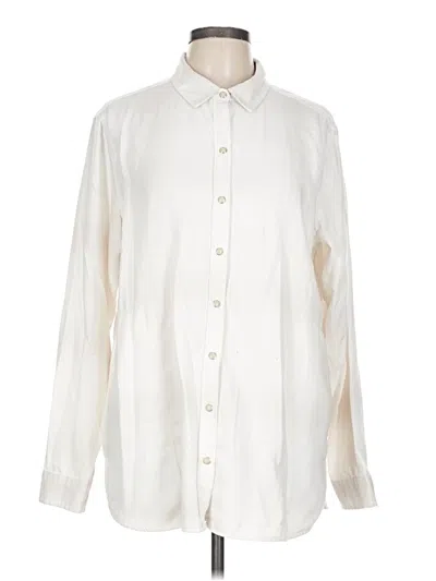 Pre-owned Jachs Girlfriend Long Sleeve Button Down Shirt In White