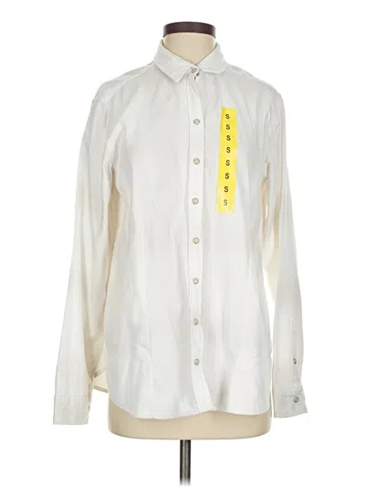Pre-owned Jachs Girlfriend Long Sleeve Button Down Shirt In White