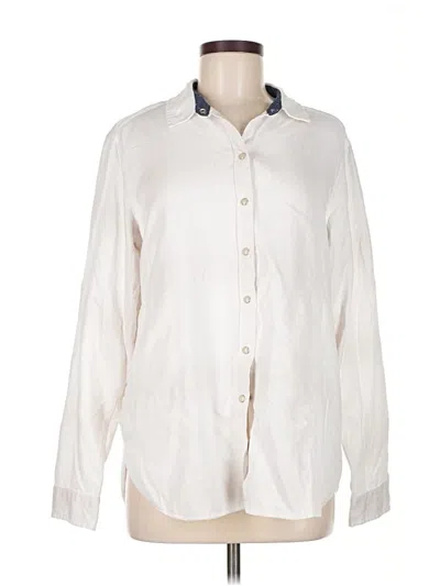 Pre-owned Jachs Girlfriend Long Sleeve Button Down Shirt In White