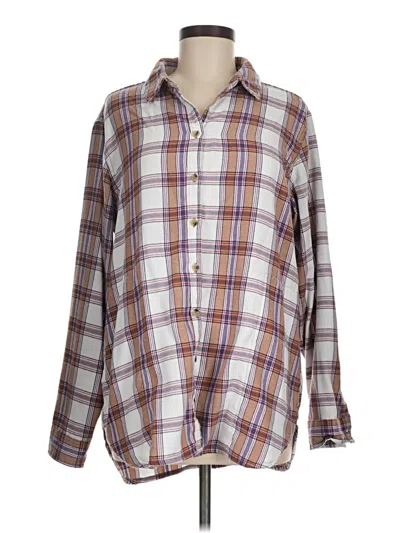 Pre-owned Jachs Girlfriend Long Sleeve Button Down Shirt In White