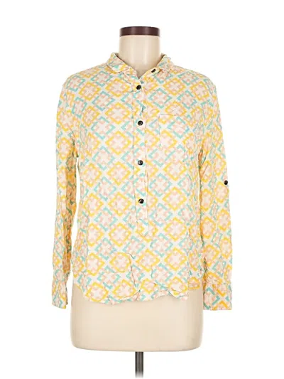 Pre-owned Jachs Girlfriend Long Sleeve Button Down Shirt In Yellow