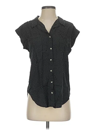 Pre-owned Jachs Girlfriend Short Sleeve Blouse In Black