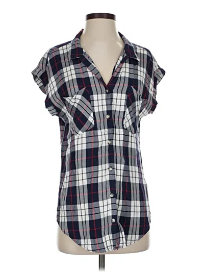 Pre-owned Jachs Girlfriend Short Sleeve Blouse In Blue