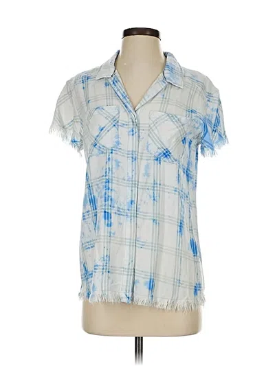 Pre-owned Jachs Girlfriend Short Sleeve Blouse In Blue