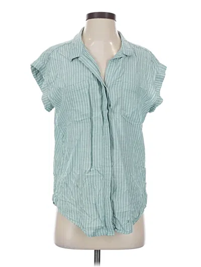 Pre-owned Jachs Girlfriend Short Sleeve Blouse In Blue