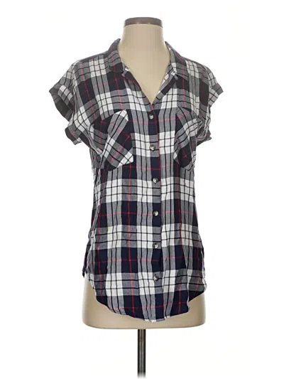 Pre-owned Jachs Girlfriend Short Sleeve Blouse In Blue