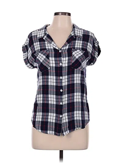 Pre-owned Jachs Girlfriend Short Sleeve Blouse In Blue