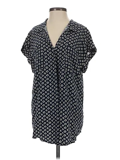 Pre-owned Jachs Girlfriend Short Sleeve Blouse In Blue