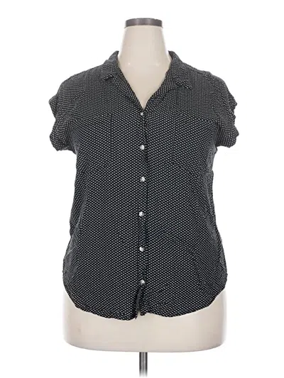 Pre-owned Jachs Girlfriend Short Sleeve Blouse In Gray