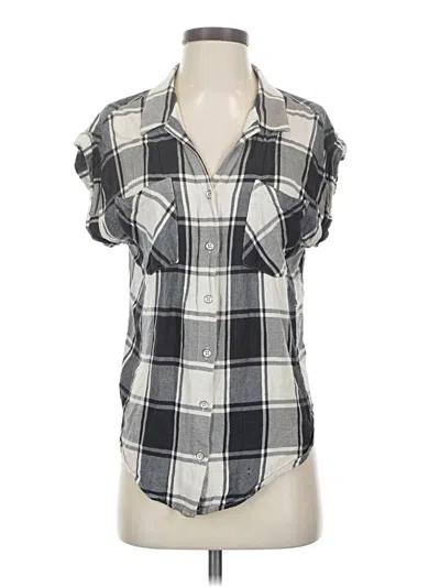 Pre-owned Jachs Girlfriend Short Sleeve Blouse In Gray