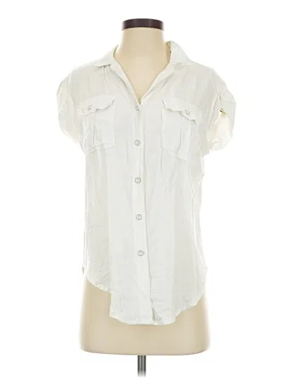Pre-owned Jachs Girlfriend Short Sleeve Blouse In Ivory