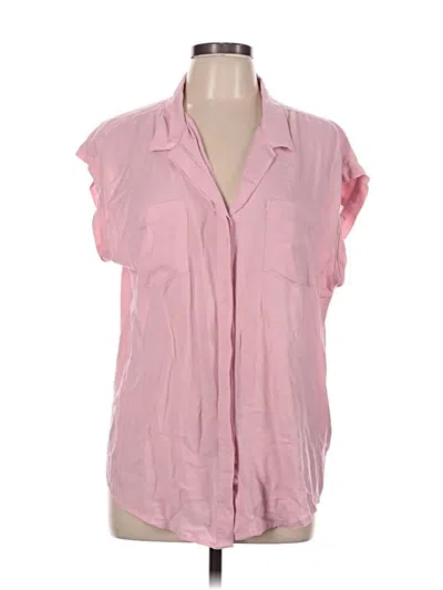 Pre-owned Jachs Girlfriend Short Sleeve Blouse In Pink