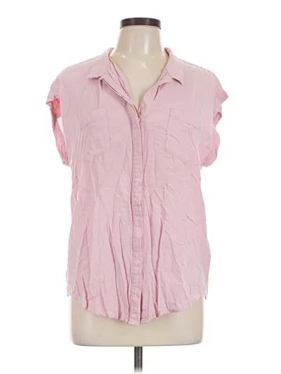 Pre-owned Jachs Girlfriend Short Sleeve Blouse In Pink