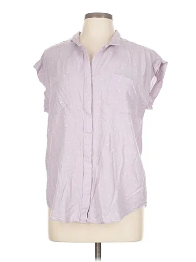 Pre-owned Jachs Girlfriend Short Sleeve Blouse In Purple