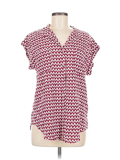 Pre-owned Jachs Girlfriend Short Sleeve Blouse In Red