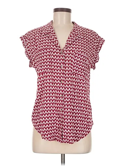 Pre-owned Jachs Girlfriend Short Sleeve Blouse In Red