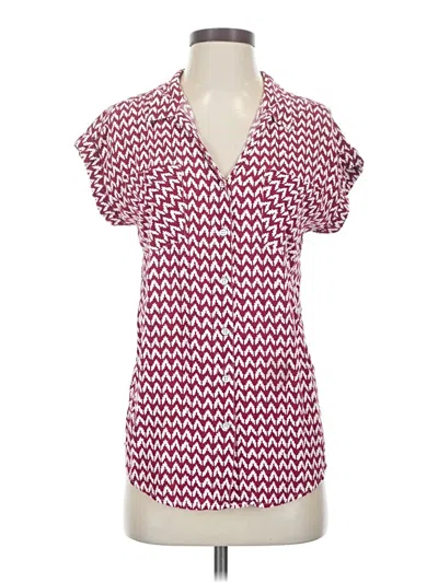 Pre-owned Jachs Girlfriend Short Sleeve Blouse In Red