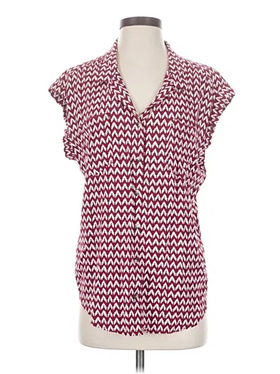 Pre-owned Jachs Girlfriend Short Sleeve Blouse In Red