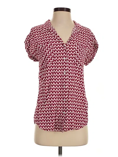 Pre-owned Jachs Girlfriend Short Sleeve Blouse In Red