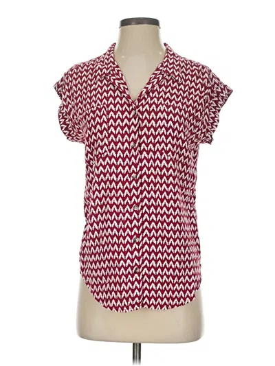 Pre-owned Jachs Girlfriend Short Sleeve Blouse In Red
