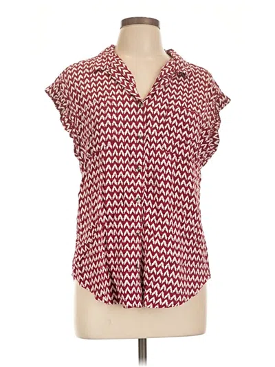 Pre-owned Jachs Girlfriend Short Sleeve Blouse In Red