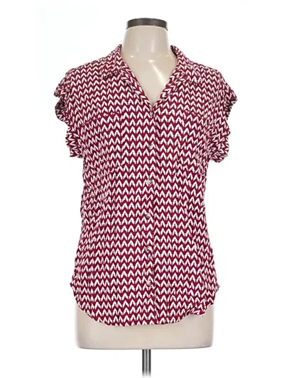 Pre-owned Jachs Girlfriend Short Sleeve Blouse In Red