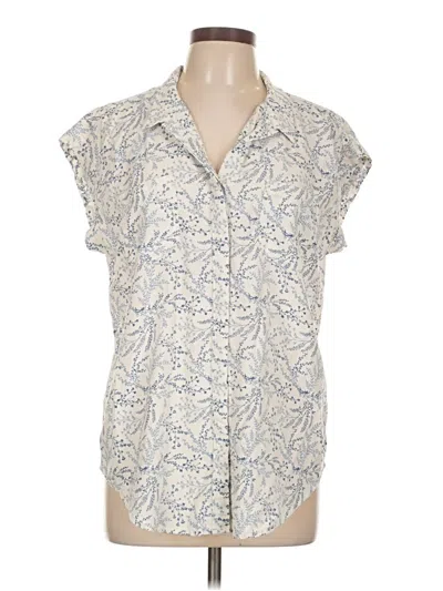 Pre-owned Jachs Girlfriend Short Sleeve Blouse In White