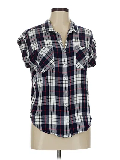 Pre-owned Jachs Girlfriend Short Sleeve Button Down Shirt In Blue