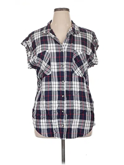 Pre-owned Jachs Girlfriend Short Sleeve Button Down Shirt In Blue