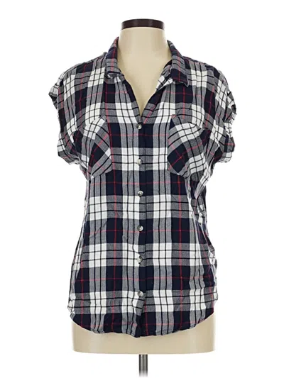 Pre-owned Jachs Girlfriend Short Sleeve Button Down Shirt In Blue