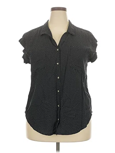 Pre-owned Jachs Girlfriend Sleeveless Button Down Shirt In Black