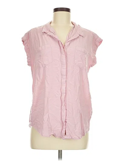 Pre-owned Jachs Girlfriend Sleeveless Button Down Shirt In Pink