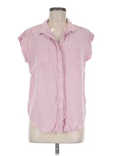 Pre-owned Jachs Girlfriend Sleeveless Button Down Shirt In Pink