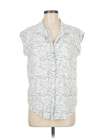 Pre-owned Jachs Girlfriend Sleeveless Button Down Shirt In White