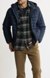 Jachs Hooded Quilted Puffer Jacket In Blue