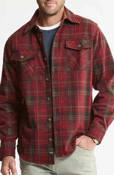 Jachs Knit Flannel Button-up Shirt In Red
