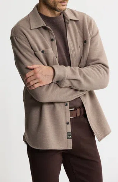 Jachs Knit Shirt Jacket In Orange